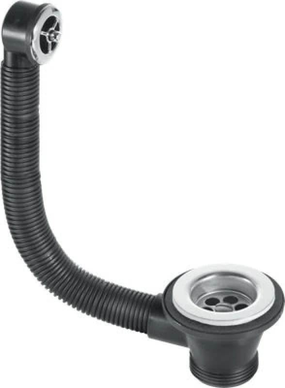 McAlpine FVW1PC Combined Waste and Overflow for Vanity Basin Black