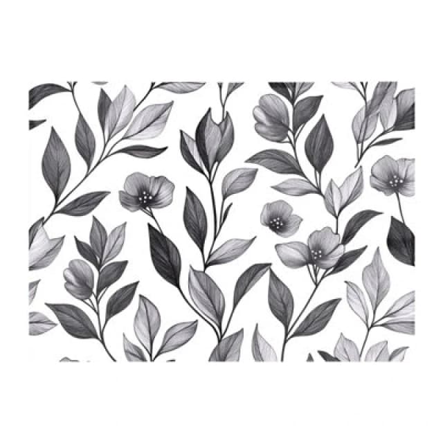 Warren Reed Designer Hand Drawn Leaves And Flowers Chopping Board