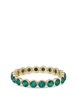 Jon Richard Jon Richard Gold Plated Emerald Faceted Stretch Bracelet