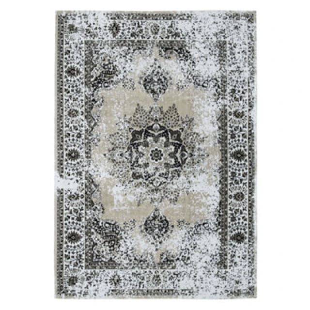 Beliani Rug Almus Grey 140 X 200 Cm Cotton