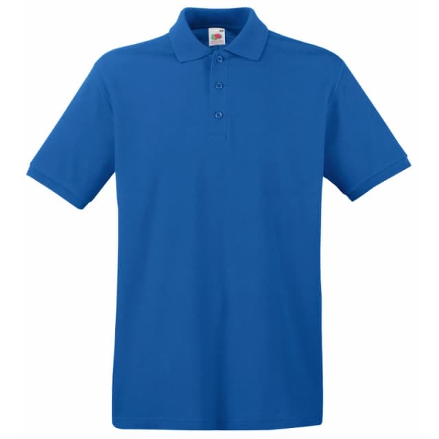 Fruit Of The Loom Fruit of the Loom Men Premium Short Sleeve Polo Shirt in Royal Size: Small Royal S Male 5055747696028