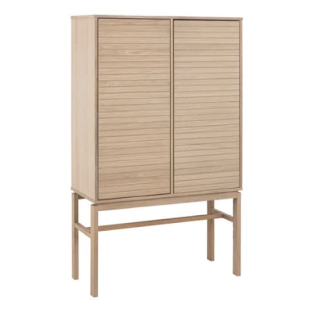 Furniture To Go Linley Cabinet With 2 Doors And 4 Shelves In White Oak