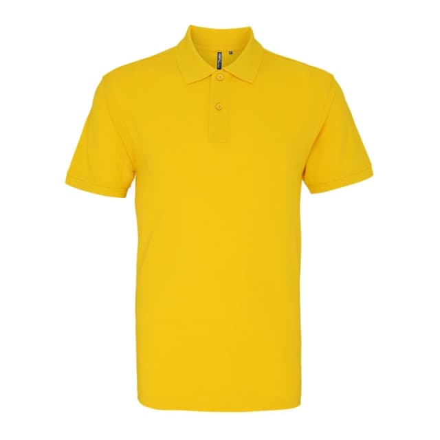 Asquith & Fox Mens Plain Short Sleeve Polo Shirt in Yellow Size: Small Yellow Male S