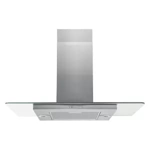 Hotpoint UIF93FLBX Flat Glass Island Cooker Hood