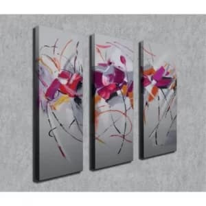 CU06 Multicolor Decorative Canvas Painting (3 Pieces)