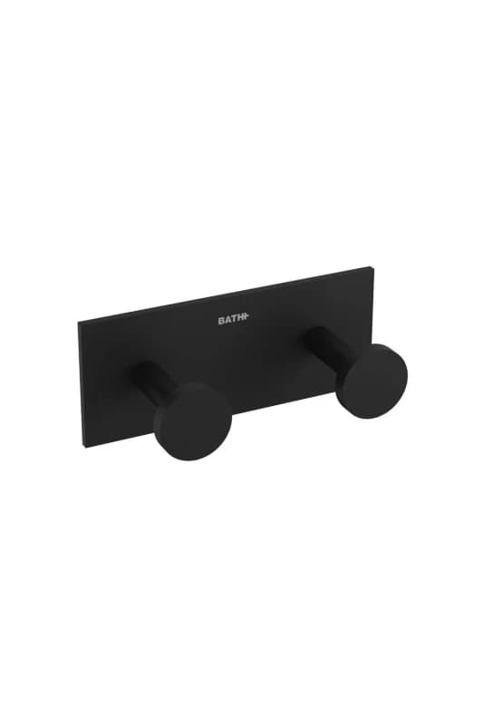 Cosmic Double Towel Hook, Robe Hook, Self-adhesive, Black, Stick Collection in Black Unisex