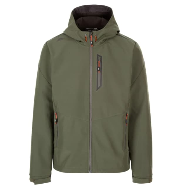 Trespass Trespass Men Marlon Soft Shell Jacket in Dark Green Size: Small Dark Green S Male 5063425061891