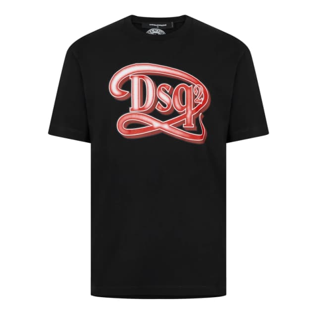 DSquared2 Logo Print T-Shirt Black male M