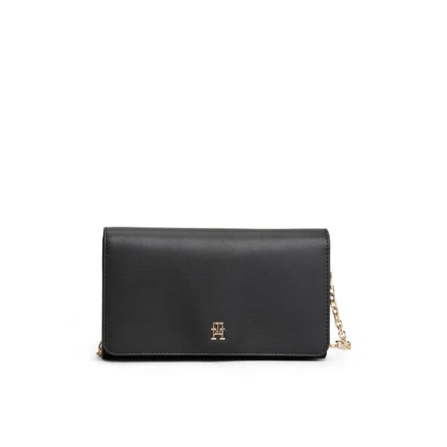 Tommy Hilfiger Womens Icon Wallet On Chain Black female One Size