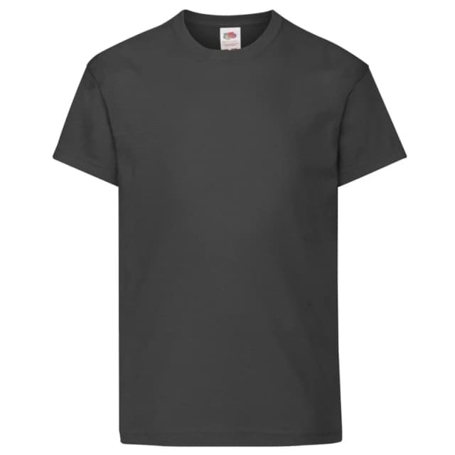 Fruit of the Loom Original Short Sleeve T-Shirt in Black Size: 12-13 Years Black Unisex 12-13 Years