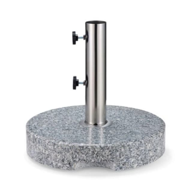 Vonhaus Grey Round Granite Parasol Base, Grey 2500667.1