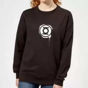 Justice League Graffiti Green Lantern Womens Sweatshirt - Black - L - Black