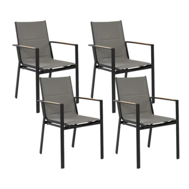 Beliani Garden Chair Busseto Metal Black