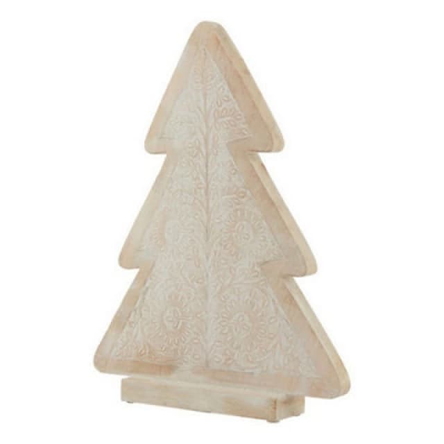Hill Interiors White Wash Collection Large Patterned Decorative Tree - Wood - L6 X W32 X H43cm - Brown