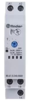 Finder SPDT Timer Relay, 24 240V ac/dc 0.05 180s, DIN Rail Mount