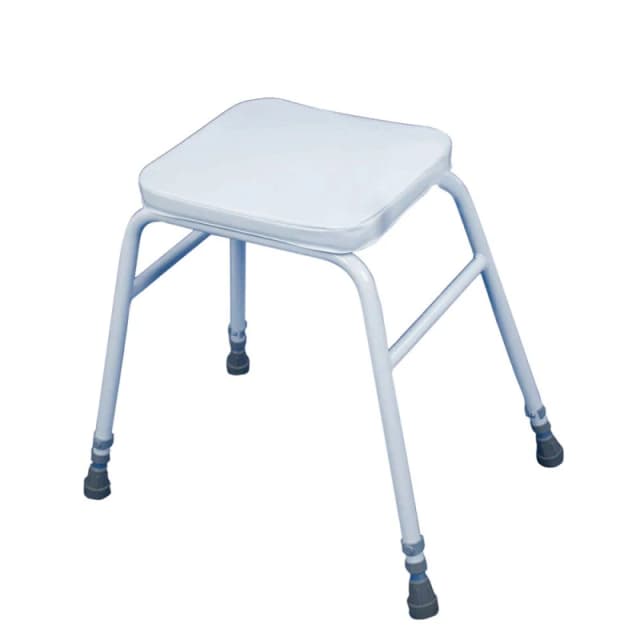 Loops Height Adjustable Perching Stool - 540 695mm Height - Padded Easy Clean Seat Multi