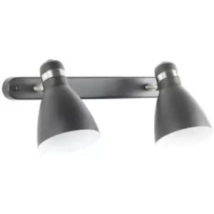 Zumaline Lighting - Zumaline Delta Twin Ceiling Spotlight, Matt Black, Satin Nickel, White, 2x E27
