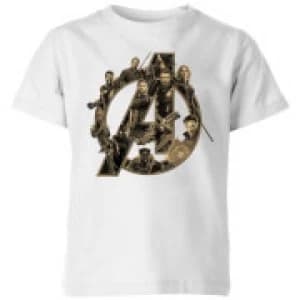 Marvel Avengers Infinity War Avengers Logo Kids T-Shirt - White - 11-12 Years