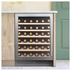 Caple Classic 52 Bottle Single Zone Under Counter Freestanding Wine Cabinet - Stainless Steel
