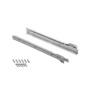 GTV Roller Drawer Runners Metal Slides Grey Colour Kitchen + Free Fixing Pack -