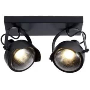 Lucide CICLETA - Twin Ceiling Spotlight - 2xGU10 - Black