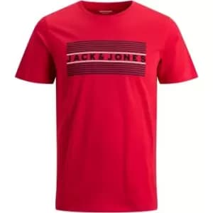 Jack and Jones Corp Logo T Shirt Junior Boys - Red