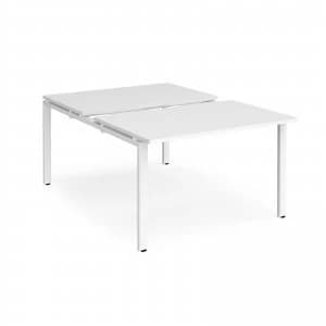 Adapt II Sliding top Back to Back Desk s 1200mm x 1600mm - White Frame