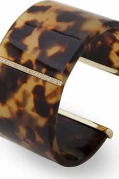 BR WIDE CUFF - GLD/TORT/CRY