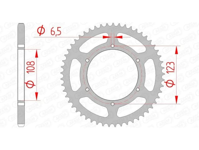 AFAM Steel Standard Rear Sprocket 92114 - 420