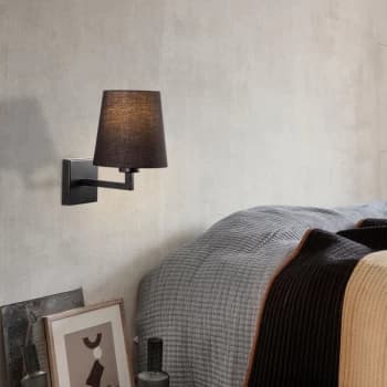 Profil - 4664 Black Nickel Cream Wall Lamp