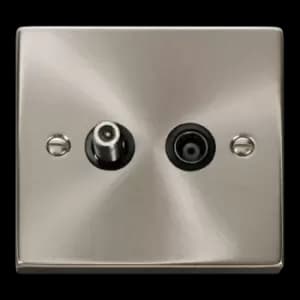Click Scolmore Deco Isolated Co-Axial and Satellite Socket - VPSC157BK