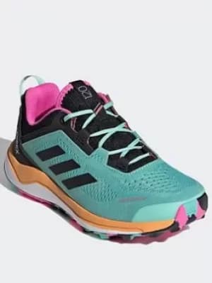 adidas Terrex Agravic Flow Primegreen Trail Running Shoes, Black/White/Orange, Size 10