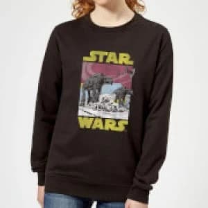 Star Wars ATAT Womens Sweatshirt - Black