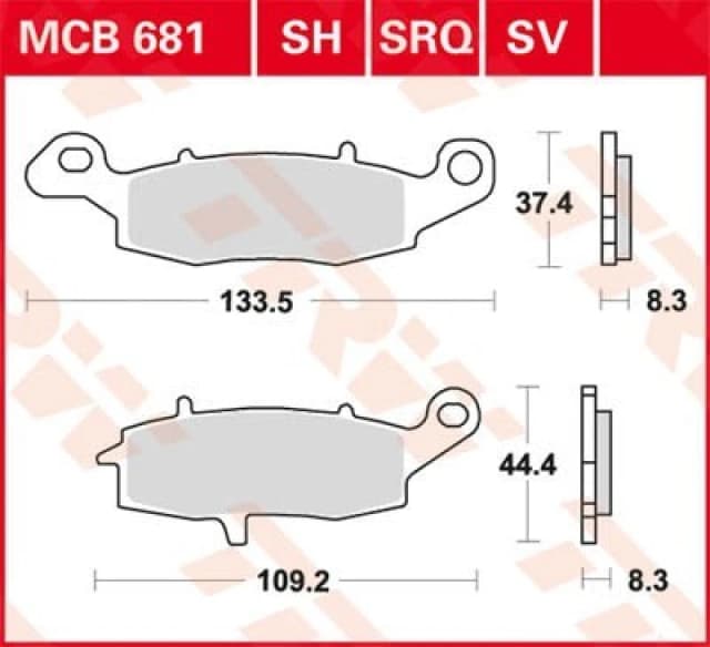 TRW Lucas Brake lining MCB681