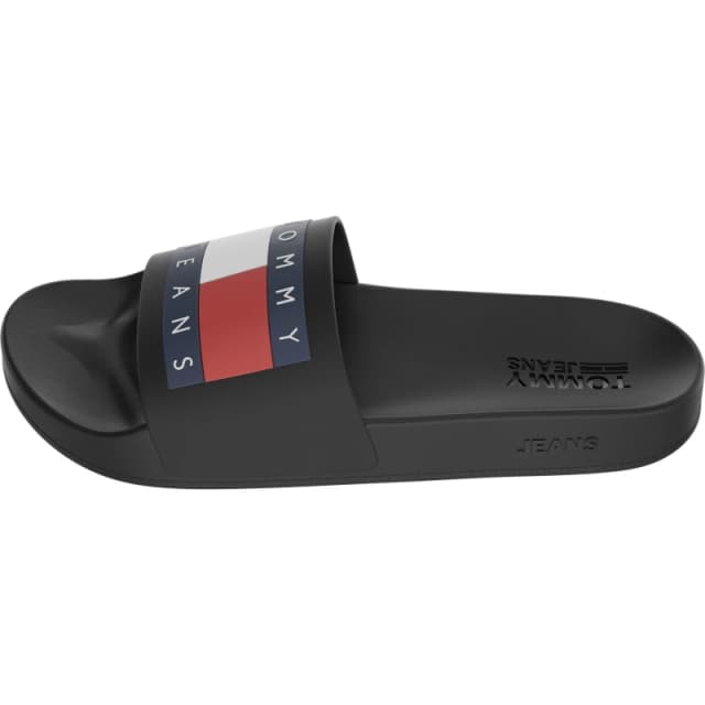Tommy Jeans flag pool slide sandals in Black UK 11 (EU 46)