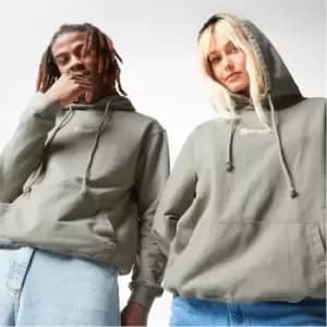 Mennace Washed Embroidered Hoodie - Green