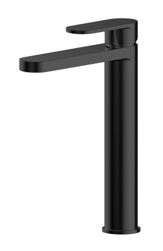 Balterley Current Round High Rise Mono Basin Mixer Tap - Matt Black Black