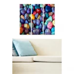 MDF1674179 Multicolor Decorative MDF Painting (3 Pieces)