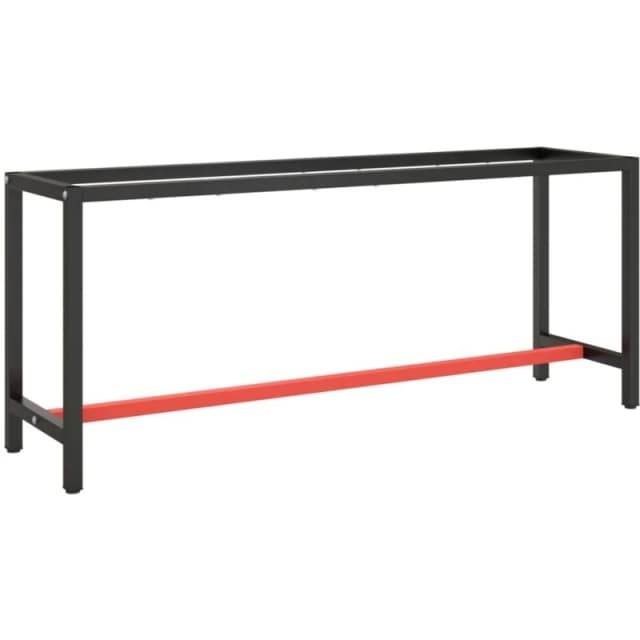 VIDAXL Vidaxl - Work Bench Frame Matte Black and Matte Red 190x50x79cm Metal 8720286816394