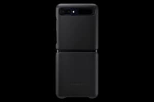 Samsung Galaxy Z Flip Leather Cover Black (EF-VF700LBEGEU)