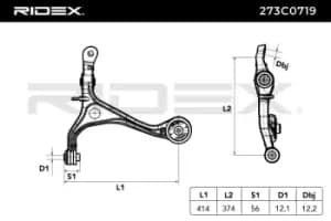 RIDEX Suspension arm HONDA 273C0719 51360SDAA01,51360SDAA02,51360SDAA03 51360SEAE01