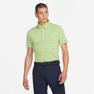 Nike Dri-FIT Player Mens Striped Golf Polo - Green