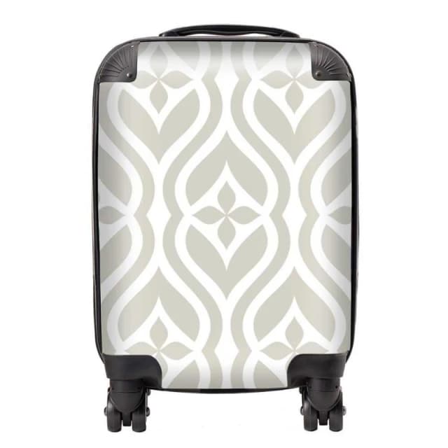 Warren Reed - Designer Abstract Ornament Pattern Suitcase in Grey Size: Large Grey Unisex Large