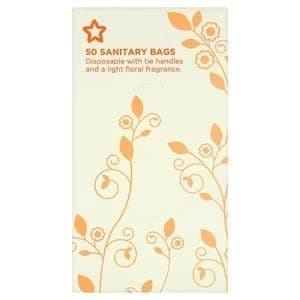 Superdrug Sanitary Bags X50
