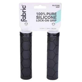 Fabric Silicone Lock On Grips - Black