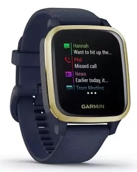 Garmin Venu Sq Watch - Light Gold & Navy