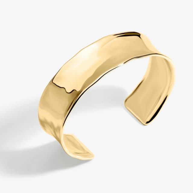 Inicio Gold Plated Polished Cuff - Gift Pouch Silver