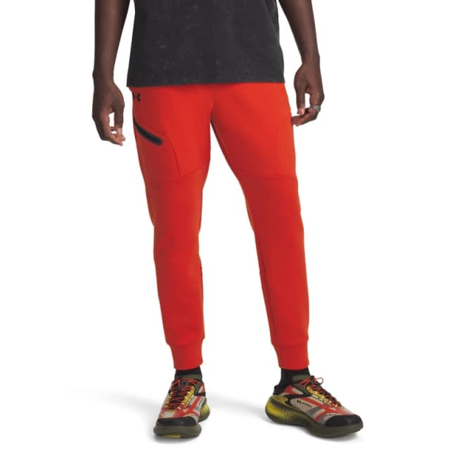 Under Armour Mens Unstoppable Closed Hem Fleece Joggers Surplus Orange male S