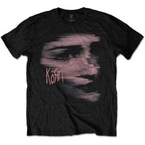 Korn - Chopped Face Unisex Large T-Shirt - Black