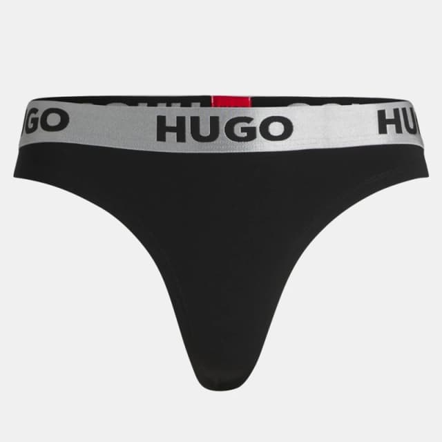 Hugo Stretch Cotton Thong - Black 8